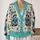 Raccoon Book Lover Geometric Nordic Style for Cozy Library Days and Casual Layering All-over Print Knitted Cardigan - 2