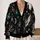 Black Cat Christmas Ornaments for Festive Winter Layering and Casual Everyday Style All-over Print Knitted Cardigan - 2