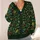 Berry Leaf Botanicals for Cozy Fall Layering and Outdoor Gatherings, Plus Size Women All-over Print Knitted Cardigan - 4
