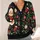 Cute Christmas Santa Faces And Holly For Cozy Holiday Gatherings, Women’s Festive Style All-over Print Knitted Cardigan - 4