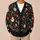 Cute Christmas Santa Faces And Holly For Cozy Holiday Gatherings, Women’s Festive Style All-over Print Knitted Cardigan - 6