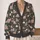 Dinosaur Mountain Raincloud Motifs for Cozy Autumn Layering and Casual Weekend Wear All-over Print Knitted Cardigan - 2