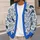 Blue Dachshund Florals for Casual City Days, Everyday Layering, and Weekend Wear All-over Print Knitted Cardigan - 5