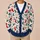 Holiday Stockings and Evergreen Sprigs for Cozy Winter Gatherings, Festive Family Style All-over Print Knitted Cardigan - 6