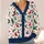 Holiday Stockings and Evergreen Sprigs for Cozy Winter Gatherings, Festive Family Style All-over Print Knitted Cardigan - 4