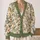 Blue Birds And Peach Blossoms For Spring Layering And Garden Days, Women’s Casual Style All-over Print Knitted Cardigan - 2