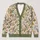 Blue Birds And Peach Blossoms For Spring Layering And Garden Days, Women’s Casual Style All-over Print Knitted Cardigan - 1