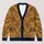 Golden Art Deco Floral Motifs for Autumn Layering, Vintage Boho Style for Women, Everyday All-over Print Knitted Cardigan - 1
