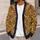 Golden Art Deco Floral Motifs for Autumn Layering, Vintage Boho Style for Women, Everyday All-over Print Knitted Cardigan - 5