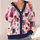 Abstract Watercolor Color Blocks for Colorful Everyday Layering and Modern Artistic Style All-over Print Knitted Cardigan - 4
