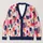 Abstract Watercolor Color Blocks for Colorful Everyday Layering and Modern Artistic Style All-over Print Knitted Cardigan - 1