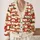 Festive Hot Cocoa Gingerbread Holiday Style for Cozy Winter Gatherings for Women All-over Print Knitted Cardigan - 2