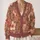 Terracotta Botanical Blossoms for Cozy Office Layers and Everyday Winter Style for Women All-over Print Knitted Cardigan - 2