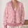 Pink Snowflake Polka Dot Winter Style For Cozy Everyday Layering Gift For Mom Friends All-over Print Knitted Cardigan - 2