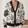 Monochrome Holiday Ornaments for Cozy Winter Gatherings and Everyday Layering Style All-over Print Knitted Cardigan - 2