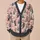 Pink Skeleton Skaters And Pumpkins For Halloween Gatherings, Women’s Festive Style All-over Print Knitted Cardigan - 6