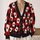 Playing Card Hearts And Spades Style For Game Nights And Casual Weekend Layering At Home All-over Print Knitted Cardigan - 2