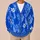 Royal Blue Botanical Leaves for Office Style and Autumn Layering, Women’s Gift Idea All-over Print Knitted Cardigan - 6