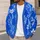 Royal Blue Botanical Leaves for Office Style and Autumn Layering, Women’s Gift Idea All-over Print Knitted Cardigan - 5