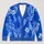 Royal Blue Botanical Leaves for Office Style and Autumn Layering, Women’s Gift Idea All-over Print Knitted Cardigan - 1