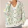 Mint Bunny Meadow Florals For Spring Layering, Easter Gatherings And Casual Weekends All-over Print Knitted Cardigan - 4