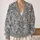 Monochrome Floral Damask Motifs for Elegant Autumn Layering and Everyday Women's Wear All-over Print Knitted Cardigan - 2