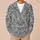 Monochrome Floral Damask Motifs for Elegant Autumn Layering and Everyday Women's Wear All-over Print Knitted Cardigan - 6