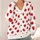 Red Lollipop Motifs for Sweet Everyday Layering and Party Outings, All-Season Style All-over Print Knitted Cardigan - 4