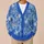 Blue Zebra and Floral Motifs for Casual Weekend Style, Women’s Everyday Layering All-over Print Knitted Cardigan - 6