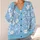 White Wildflower Blossoms on Soft Blue for Everyday Layering, Casual Feminine Style All-over Print Knitted Cardigan - 4