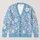 White Wildflower Blossoms on Soft Blue for Everyday Layering, Casual Feminine Style All-over Print Knitted Cardigan - 1