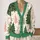 Pastel Christmas Tree Holiday Celebration Botanical Style Women's Seasonal Gift Idea All-over Print Knitted Cardigan - 2