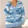 Blue White Ocean Waves and Clouds for Relaxed Layering and Casual Winter Style Women All-over Print Knitted Cardigan - 4