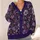 Purple Botanical Winter Florals for Cozy Layering and Festive Seasonal Style Wear All-over Print Knitted Cardigan - 4