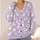 White Rabbit Easter Motifs for Spring Layering, Women’s Pastel Holiday Style All-over Print Knitted Cardigan - 4