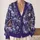 Snowy Purple Village Cats And Pines For Cozy Holiday Layering And Winter Outings All-over Print Knitted Cardigan - 2