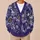 Snowy Purple Village Cats And Pines For Cozy Holiday Layering And Winter Outings All-over Print Knitted Cardigan - 6