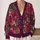 Magenta Botanical Berry Floral Holiday Motifs for Cozy Autumn Winter Everyday Layering All-over Print Knitted Cardigan - 2