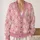 Pink Snowflakes And Polka Dots For Cozy Winter Celebrations And Holiday Gatherings All-over Print Knitted Cardigan - 2