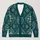 Teal Botanical Snowflake Medallions for Cozy Autumn Layering and Winter Getaways All-over Print Knitted Cardigan - 1