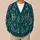Teal Botanical Snowflake Medallions for Cozy Autumn Layering and Winter Getaways All-over Print Knitted Cardigan - 6