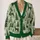 Green Deer Christmas Trees Snowflake Holiday Style for Women and Festive Gatherings All-over Print Knitted Cardigan - 2