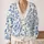 Blue Botanical Florals for Elegant Autumn Layering and Everyday Women's Classic Style All-over Print Knitted Cardigan - 2