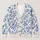 Blue Botanical Florals for Elegant Autumn Layering and Everyday Women's Classic Style All-over Print Knitted Cardigan - 1