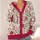 Red Floral Ornament Holiday Layering For Cozy Autumn Gatherings And Winter Weekends All-over Print Knitted Cardigan - 4