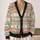 Retro Pastel Stripes And Polka Dots For Colorful Spring Layering, Women’s Casual Style All-over Print Knitted Cardigan - 2