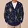 Celestial Moon And Sun Motifs For Dark Academia Autumn Layering, Plus Size Style All-over Print Knitted Cardigan - 6