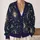 Celestial Moon And Sun Motifs For Dark Academia Autumn Layering, Plus Size Style All-over Print Knitted Cardigan - 2
