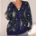 Celestial Moon And Sun Motifs For Dark Academia Autumn Layering, Plus Size Style All-over Print Knitted Cardigan - 4