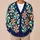 Retro Geometric Pinwheel Motif for Colorful Everyday Layering, Women’s Plus Size Style All-over Print Knitted Cardigan - 6